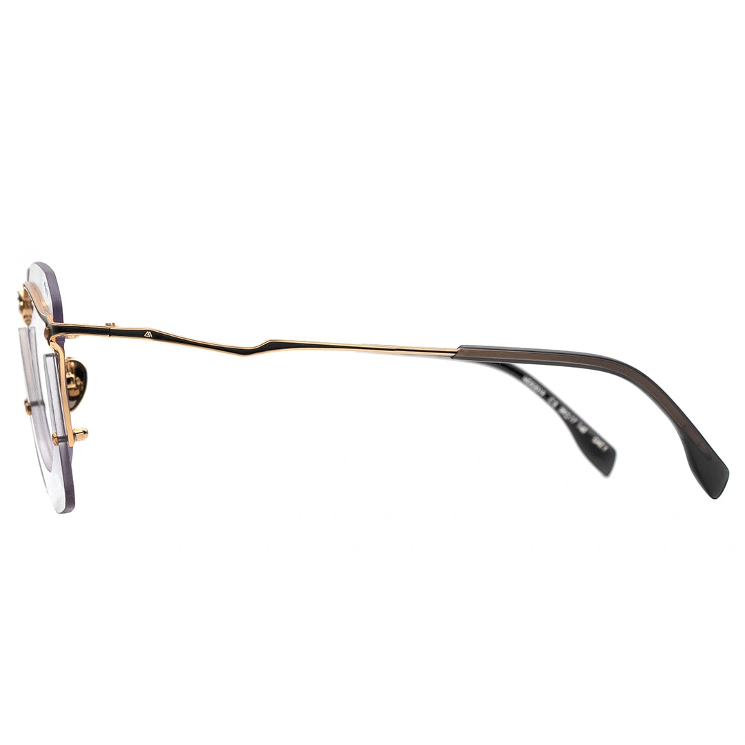 MYTH GREECE DARKO aviator light tinted sunglasses futuristic two  lens avant-garde fashion thin gold metal frame novelty mens and womens