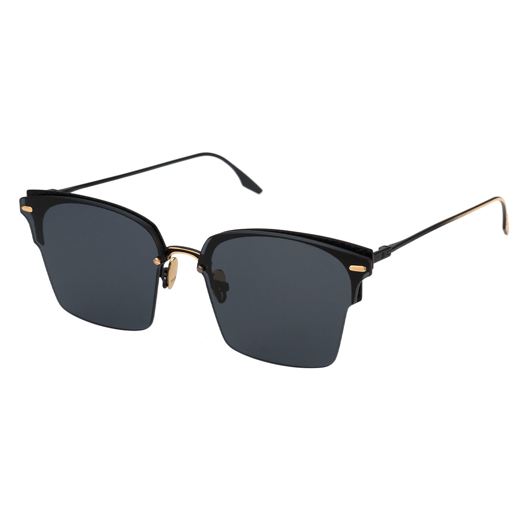 Facade browline metal sunglasses thin frame metal sunglasses with gold metal frame