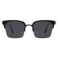 Facade browline metal sunglasses thin frame metal sunglasses with black metal frame