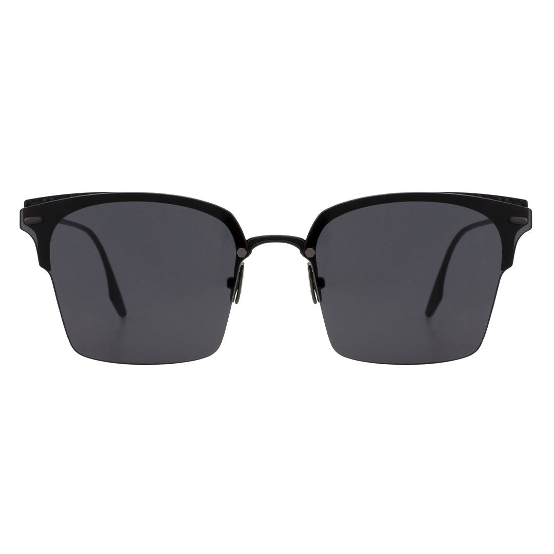 Facade browline metal sunglasses thin frame metal sunglasses with black metal frame