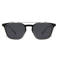 MYTH Greece FANTASY square round black sunglasses thin silver metal frame with double bridge design in 70s retro vintage oval mens and womens