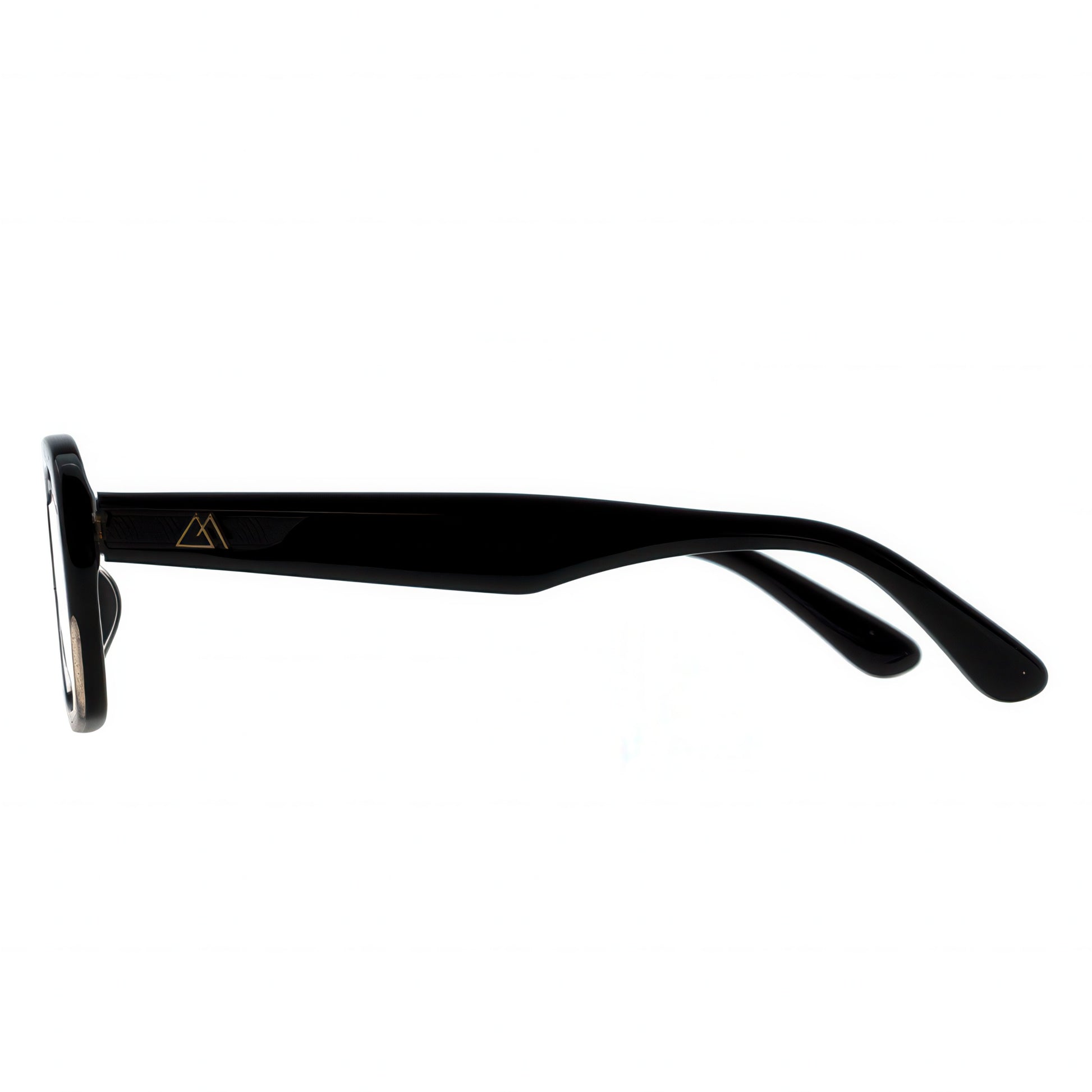 Black sunglasses with a logo of MythGreece
