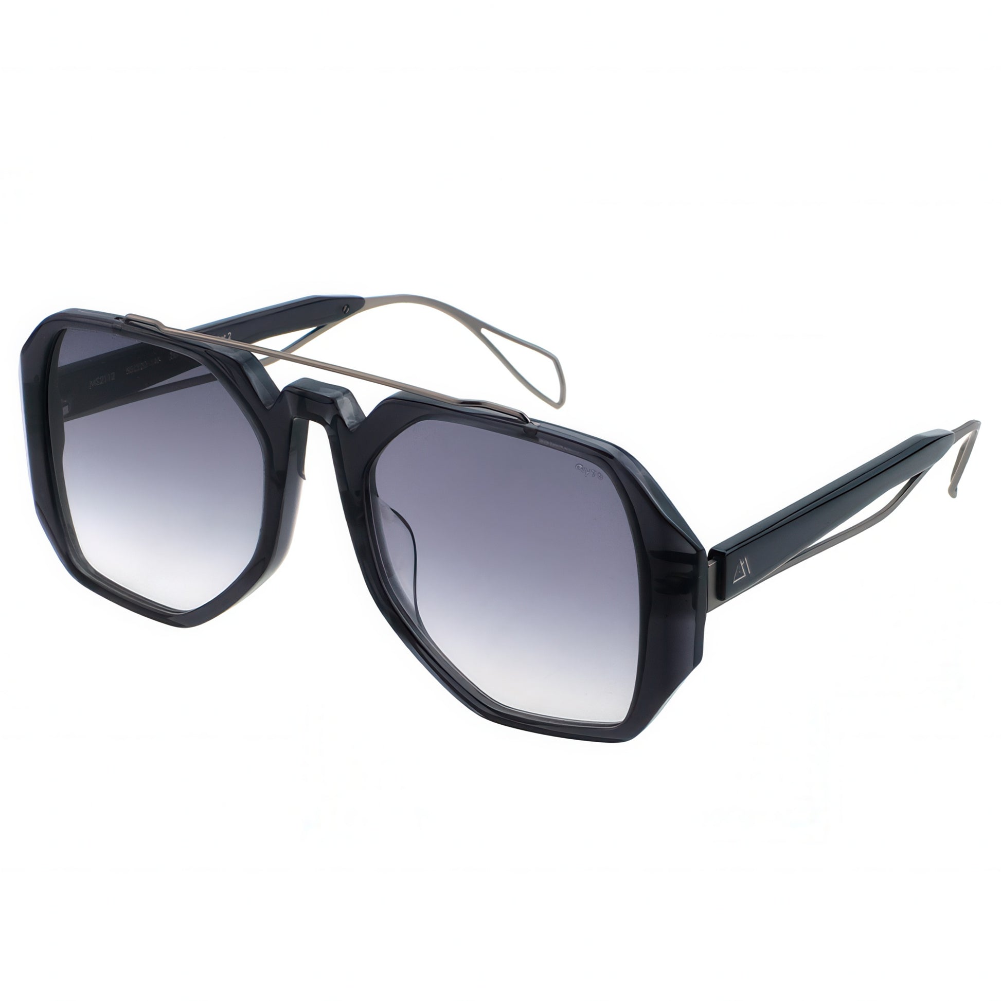Black aviator sunglasses with gradient lenses 