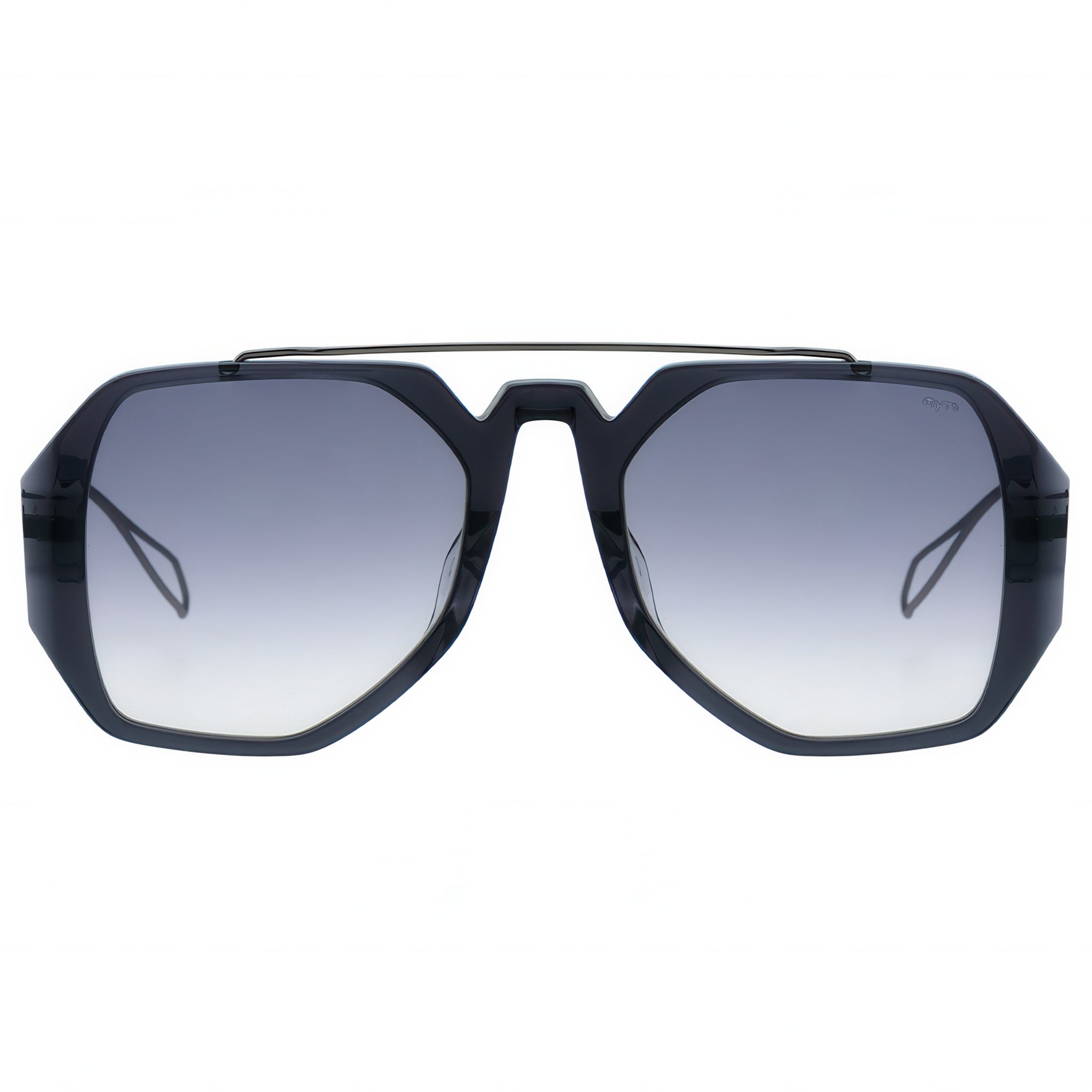 Black aviator sunglasses with gradient lenses 
