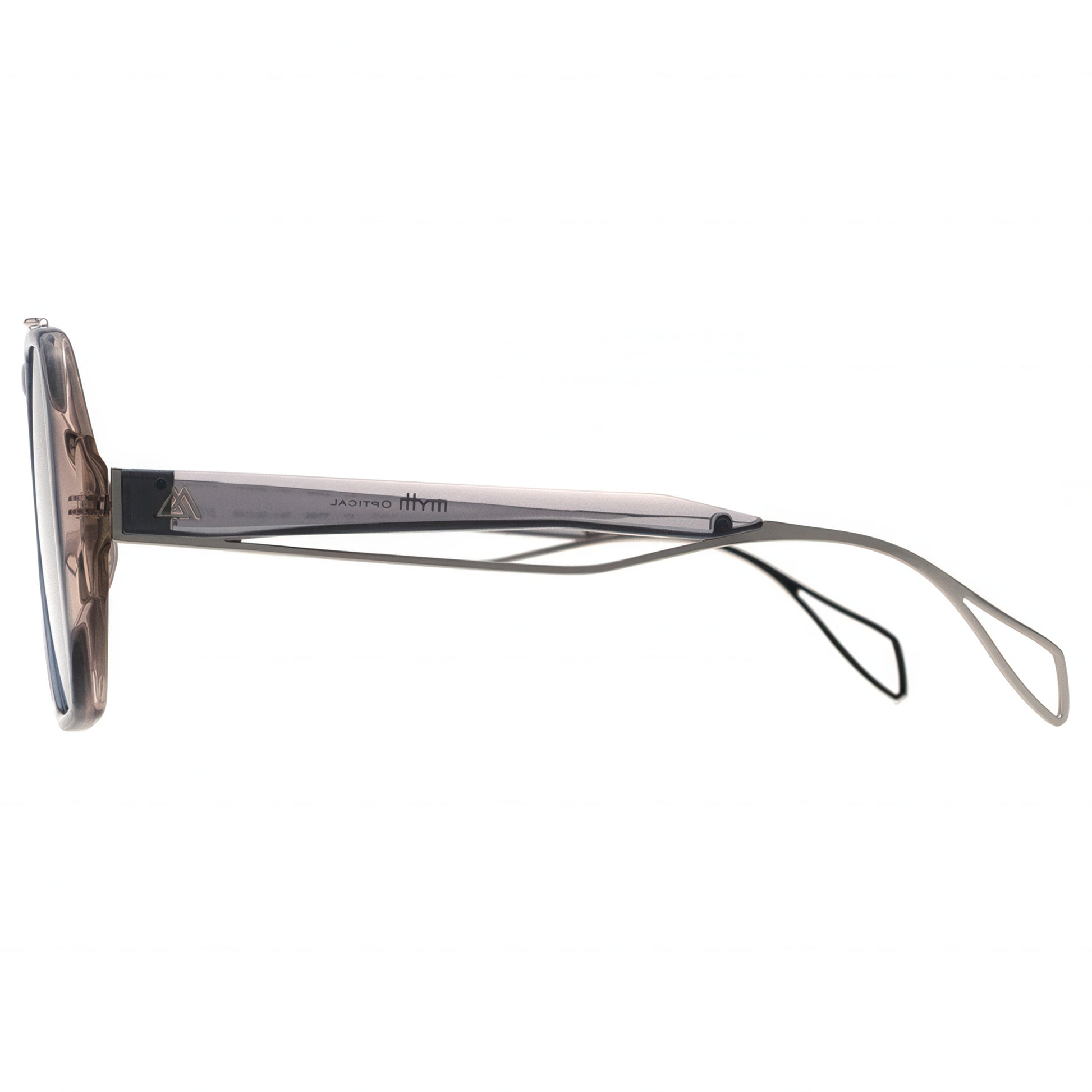 Sunglasses with a clear frame 