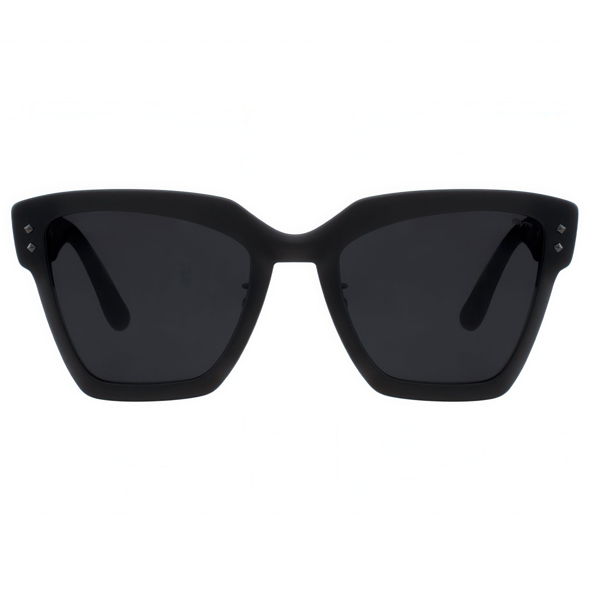 Black sunglasses on a white background