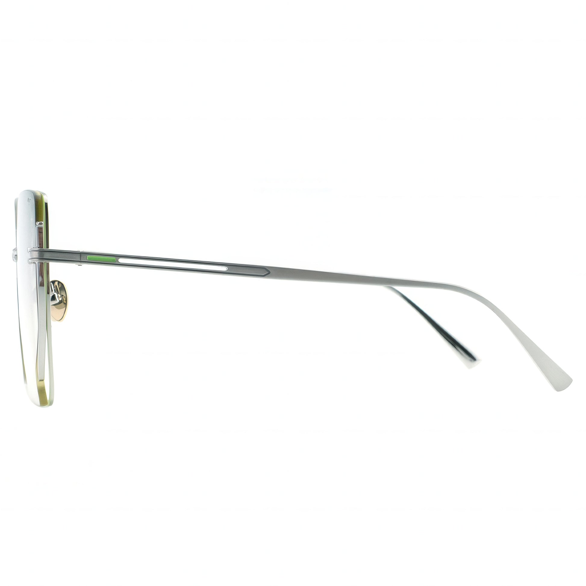 Silver sunglasses on a white background