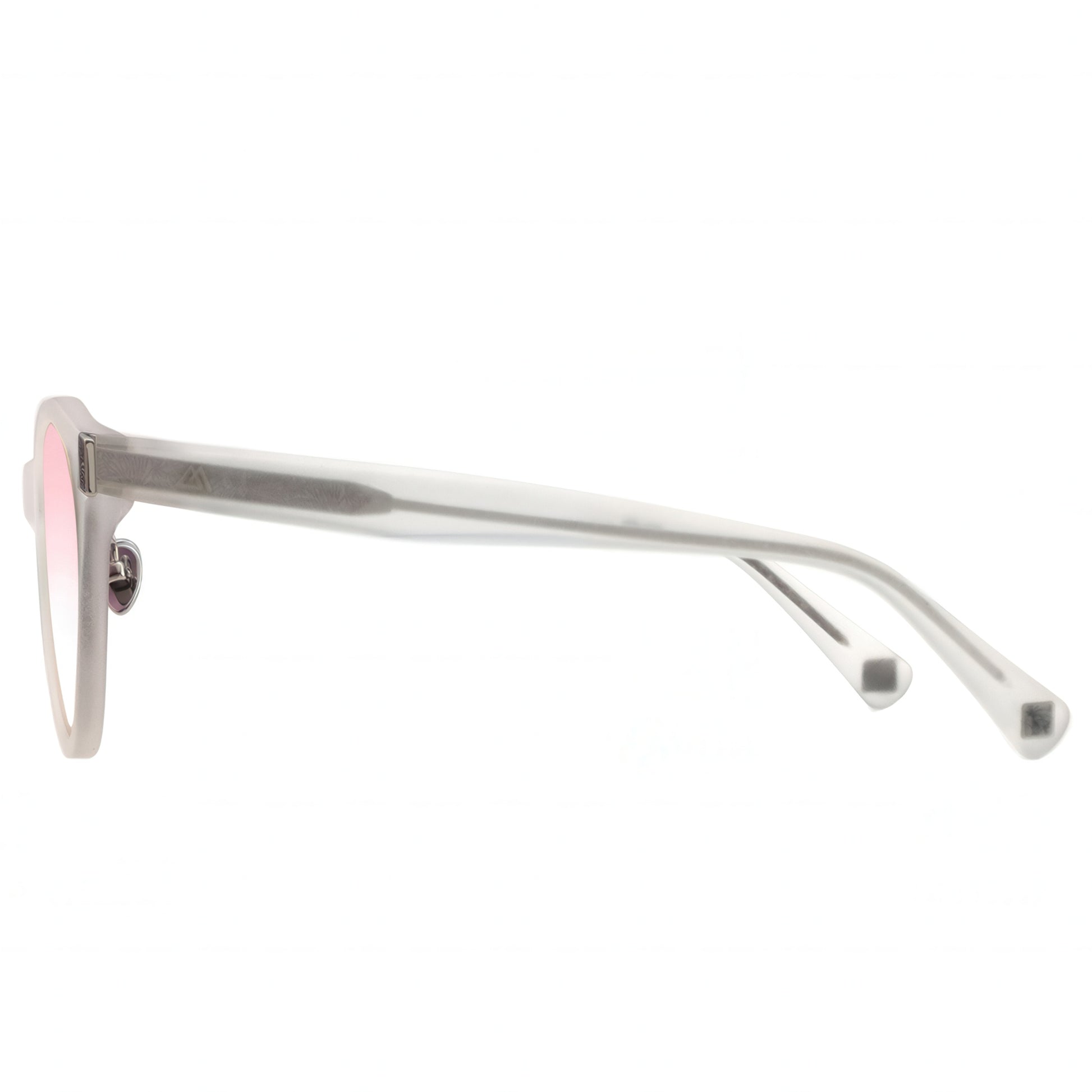 Frosted white framed sunglasses 