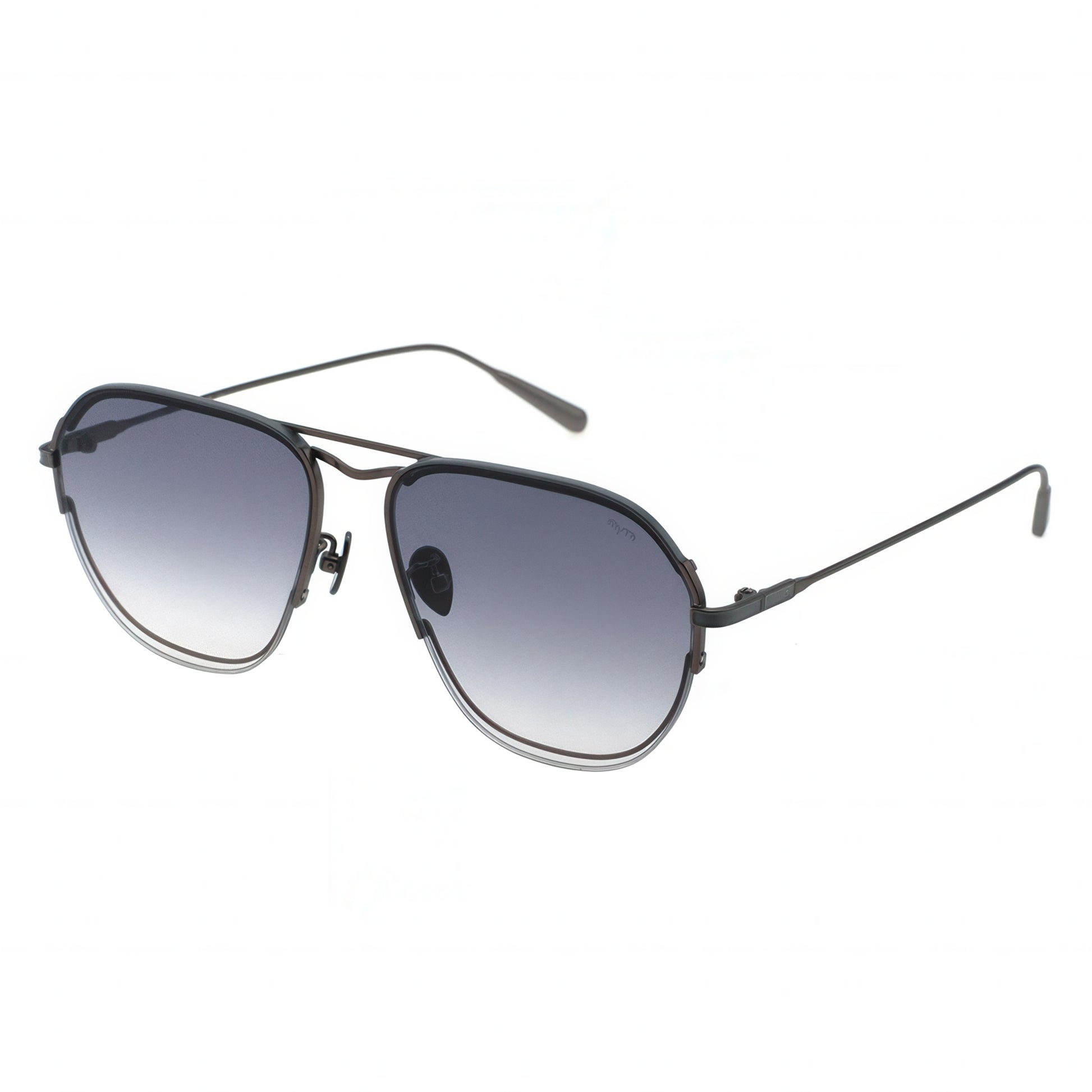 Sunglasses with gradient lenses on a white background