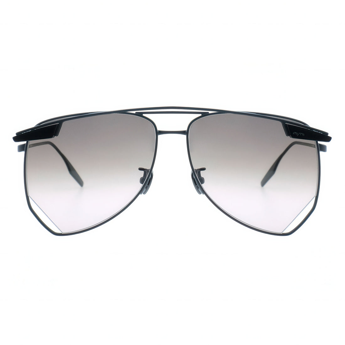 Sunglasses with a gradient lens on a white background