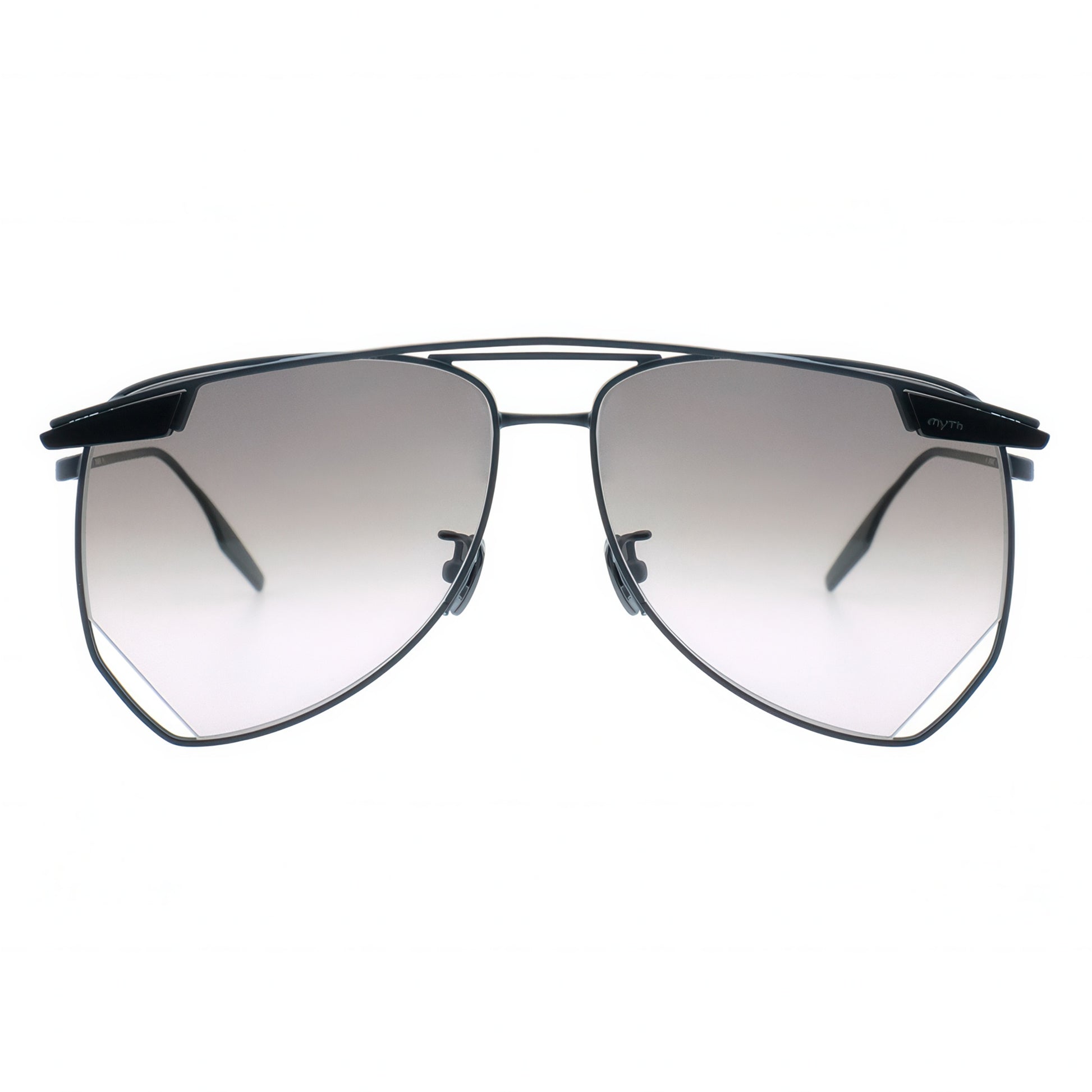 Sunglasses with a gradient lens on a white background