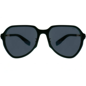 Black aviator sunglasses on a white background