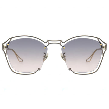 Sunglasses with gradient lenses on a white background