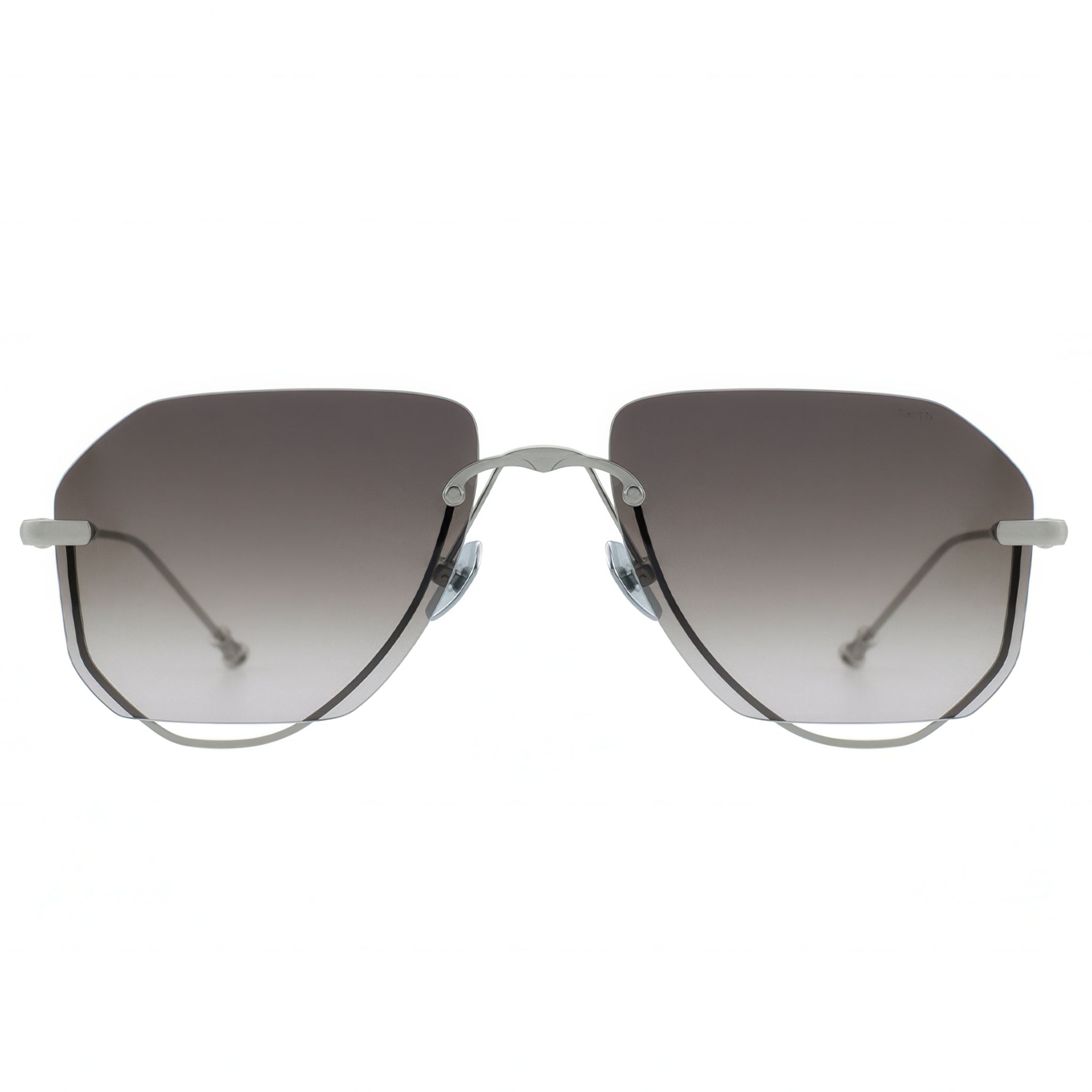Sunglasses with gradient lenses on a white background