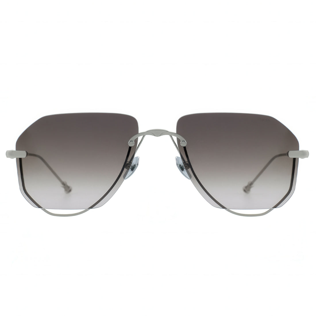 Sunglasses with gradient lenses on a white background