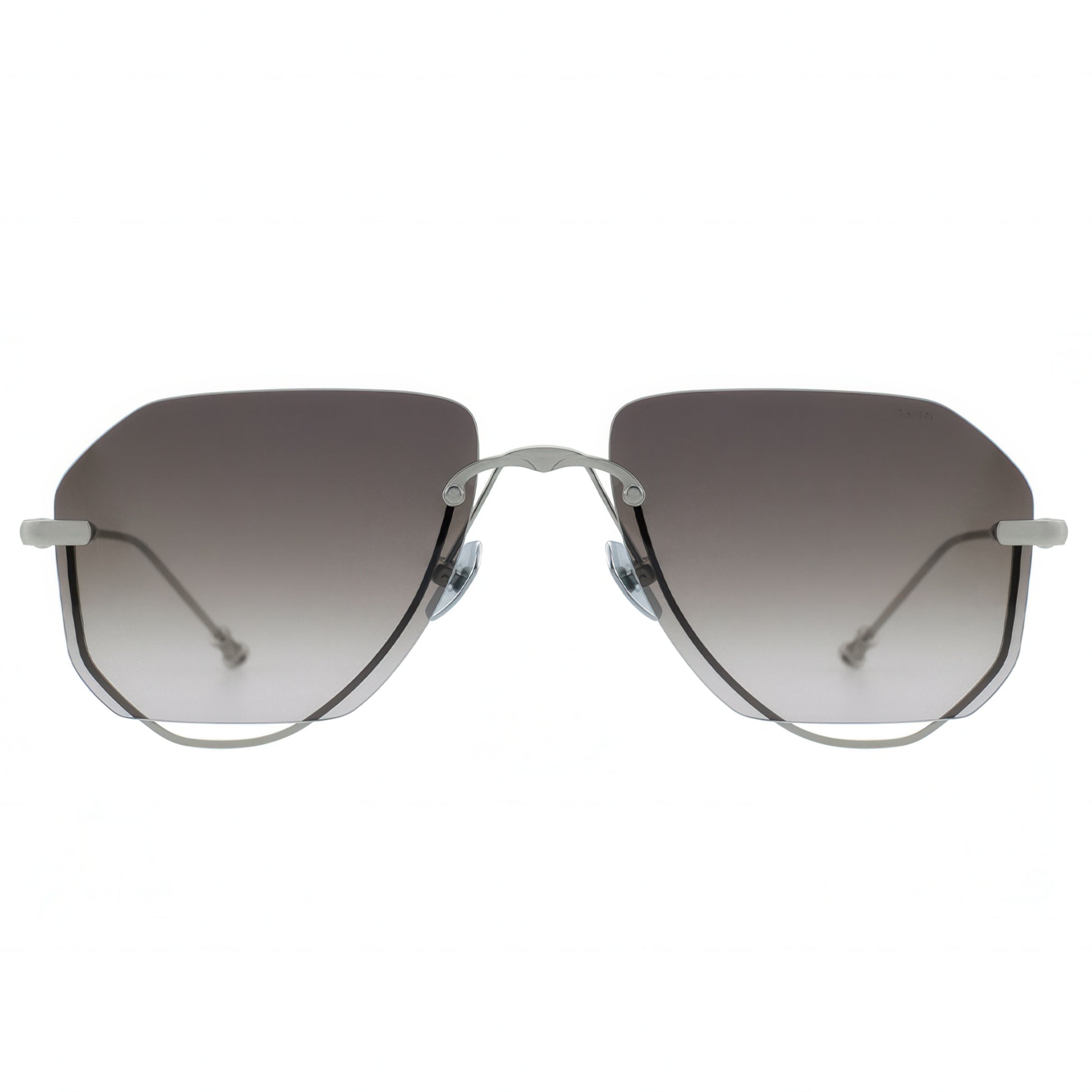 Sunglasses with gradient lenses on a white background