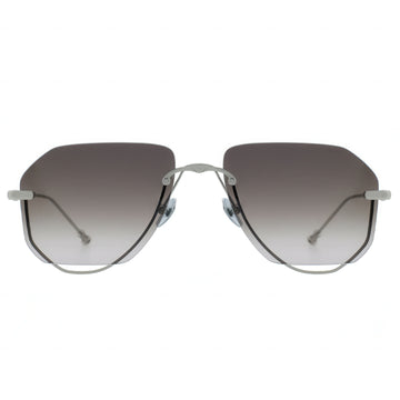 Sunglasses with gradient lenses on a white background
