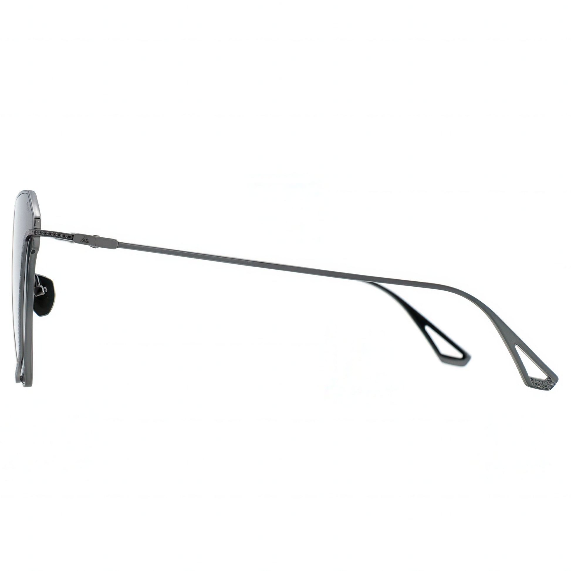 Sunglasses with thin frame on a white background