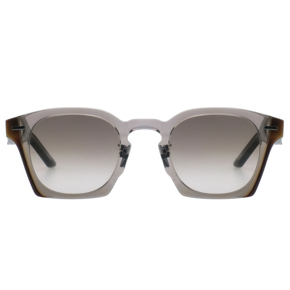 Sunglasses with gradient lenses on a white background