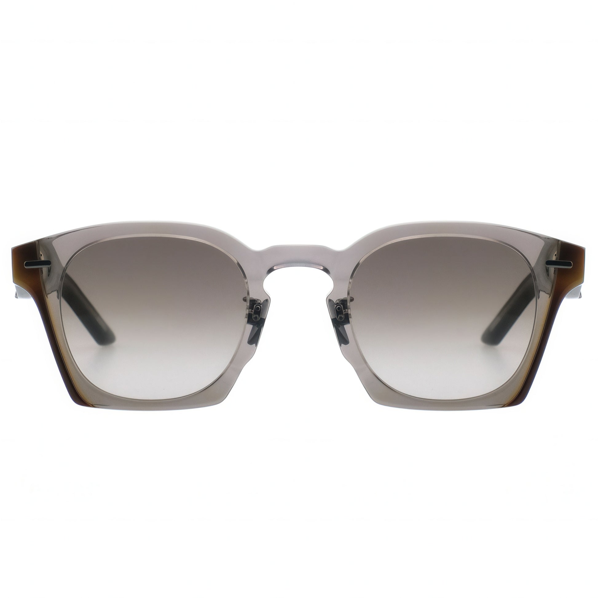 Sunglasses with gradient lenses on a white background