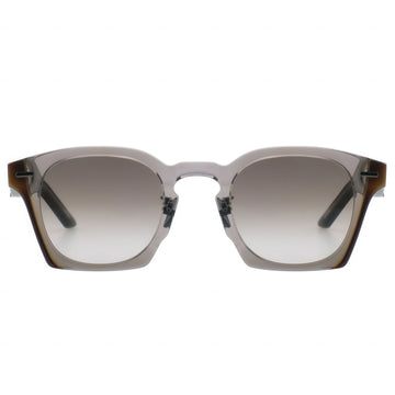 Sunglasses with gradient lenses on a white background