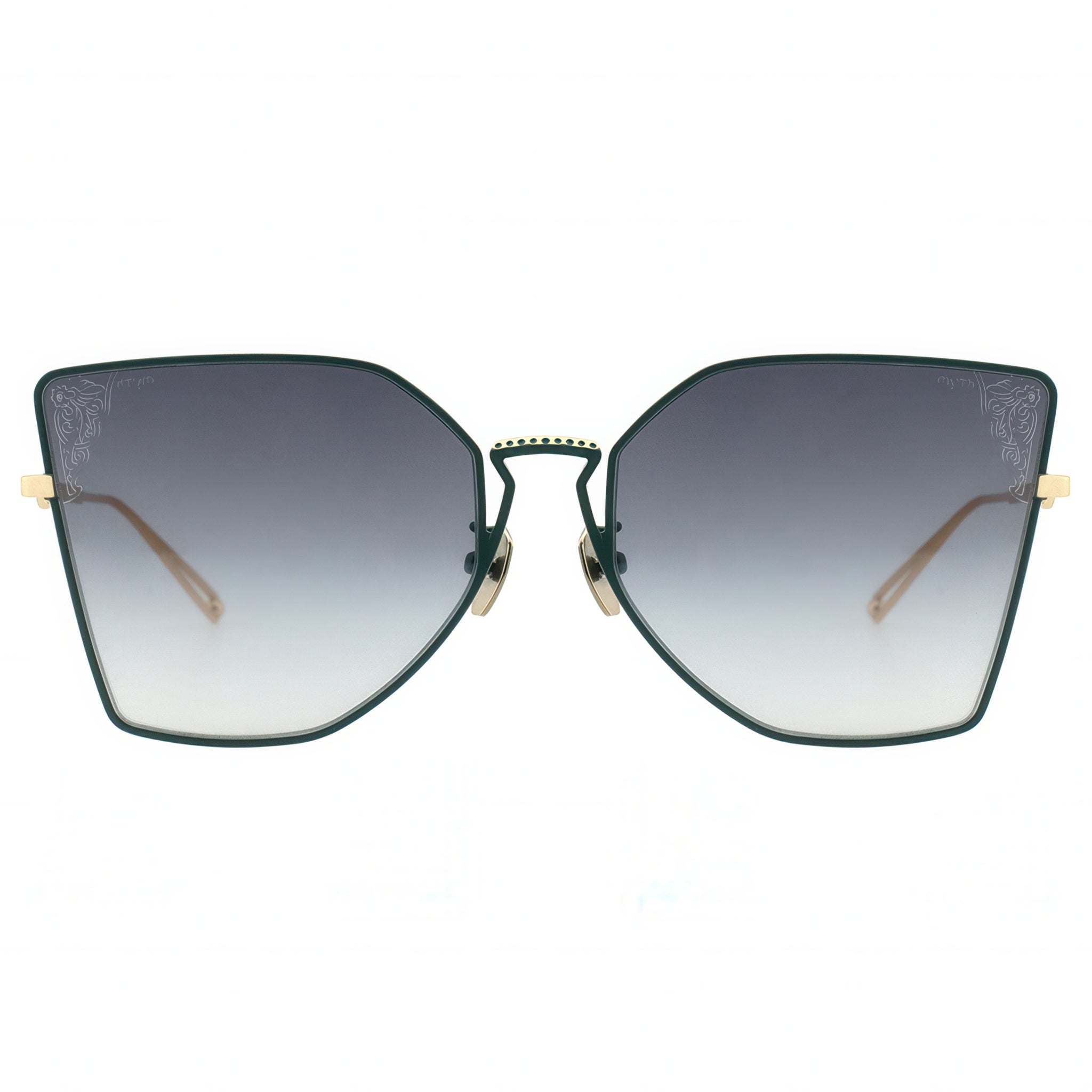 Sunglasses with a gradient lens on a white background