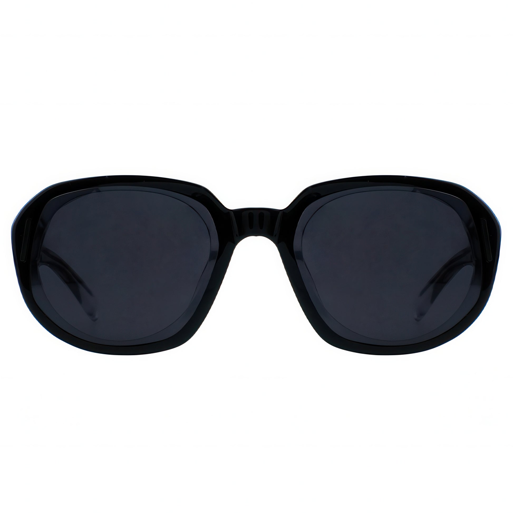 Black sunglasses on a white background