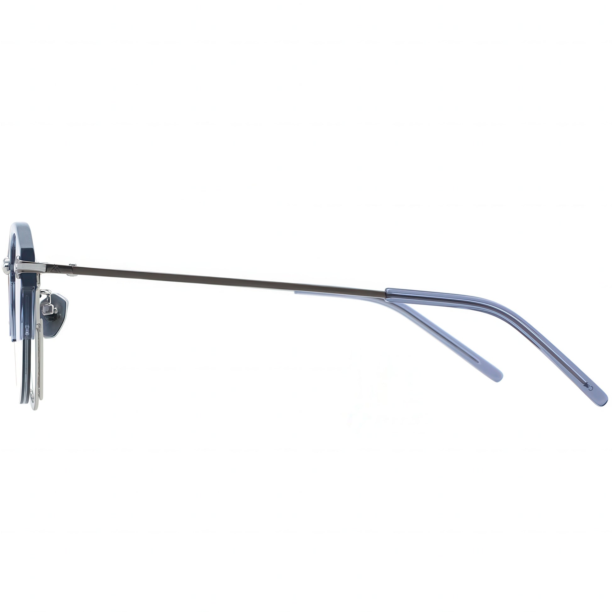 sunglasses with thin metal frame on a white background