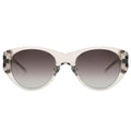 Sunglasses with transparent frame and brown gradient lenses