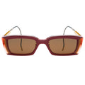 Skinny rectangle sunglasses. Red rectangle sunglasses