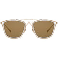 Gold-framed sunglasses with brown lenses 