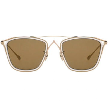 Brown square sunglasses, gold frame sunglasses, gold sunglasses