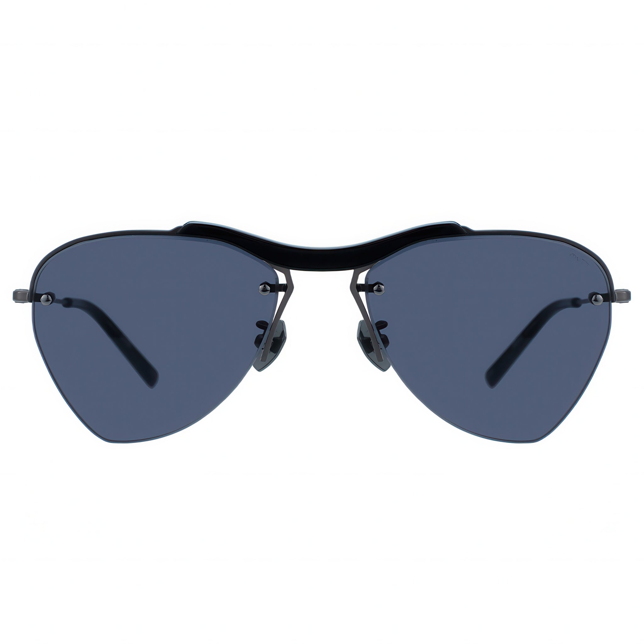 Heart-shaped sunglasses with dark lenses 