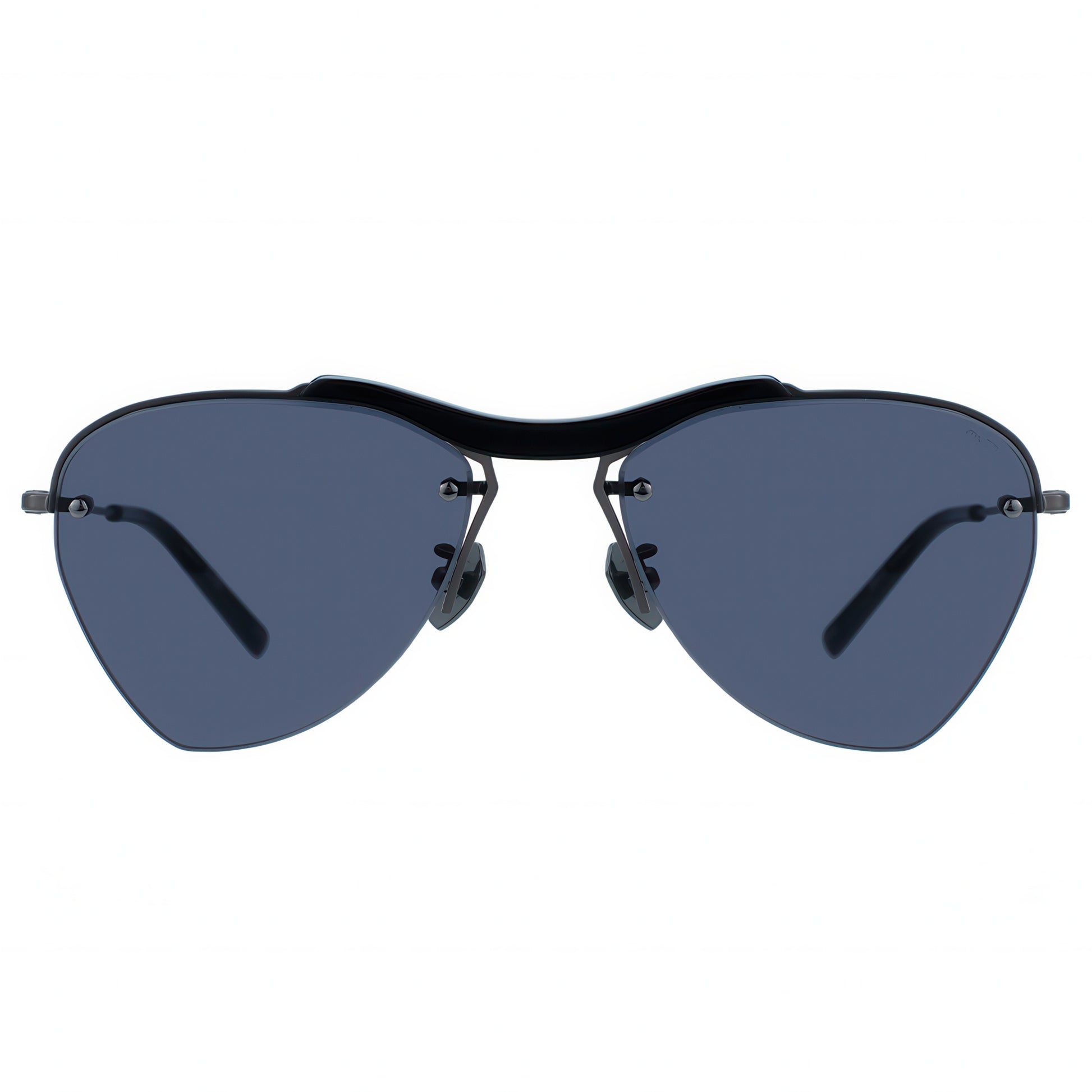 Heart-shaped sunglasses with dark lenses 