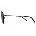 rimless aviator sunglasses with dark lenses