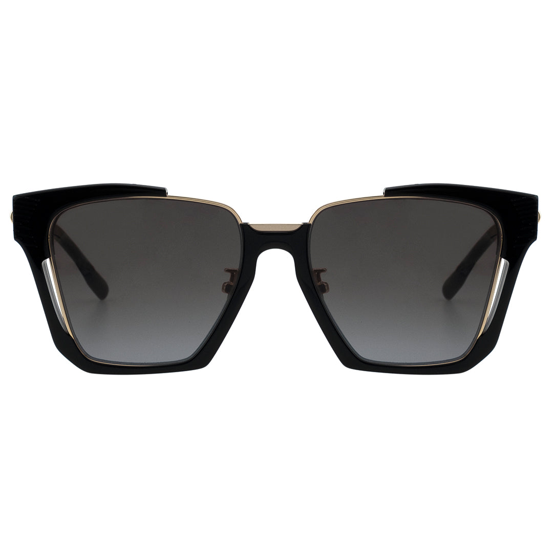MYTH GREECE CHORINEA d frame black sunglasses gold metal frame with adjustable nose pad mens and womens elegant and chic butterfly shape rim
