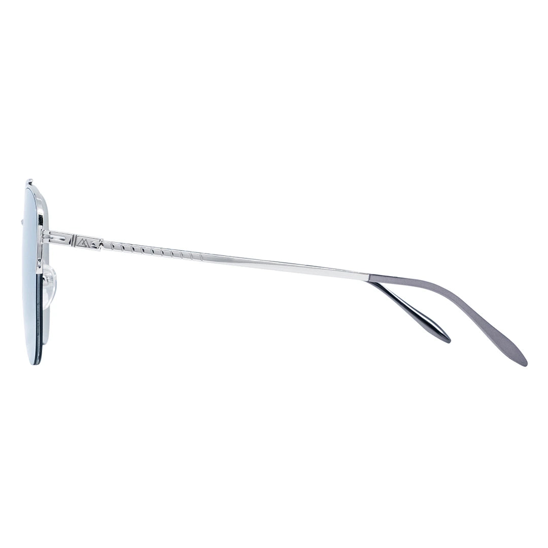 MYTH GREECE HEPHAESTUS silver Metallic aviator sunglasses, metal frame sunglasses with double bridge design mens and womens navigator sunglasses
