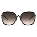 MYTH GREECE Parallels square black grey lens sunglasses gold metal frame with Inverted V bridge retro 70s sunglasses mens and womens
