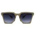 MYTH GREECE Reins d frame grey lens sunglasses thin silver metal and beige acetate frame with adjustable nose pad womens and mens luxury vintage retro. Thin frame sunglasses for headset​.