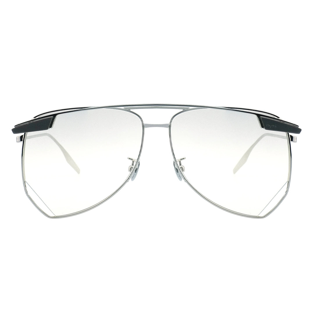 STEAMPUK aviator sunglasses, light tint gradient sunglasses, silver sunglasses
