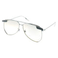 STEAMPUK aviator sunglasses, light tint gradient sunglasses, silver sunglasses