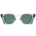 MYTH GREECE TEMPERA square clear sunglasses green lens crystal and metal frame with adjustable nose pad, woman and man sunglasses