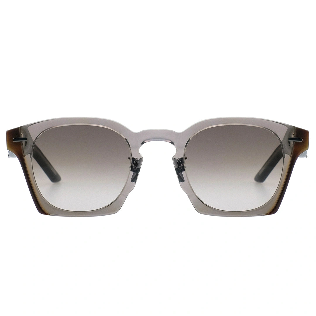 MYTH GREECE TEMPERA square clear sunglasses grey lens crystal and metal frame with adjustable nose pad, woman and man sunglasses