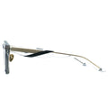MYTH GREECE TEMPERA square clear sunglasses green lens crystal and metal frame with adjustable nose pad, woman and man sunglasses
