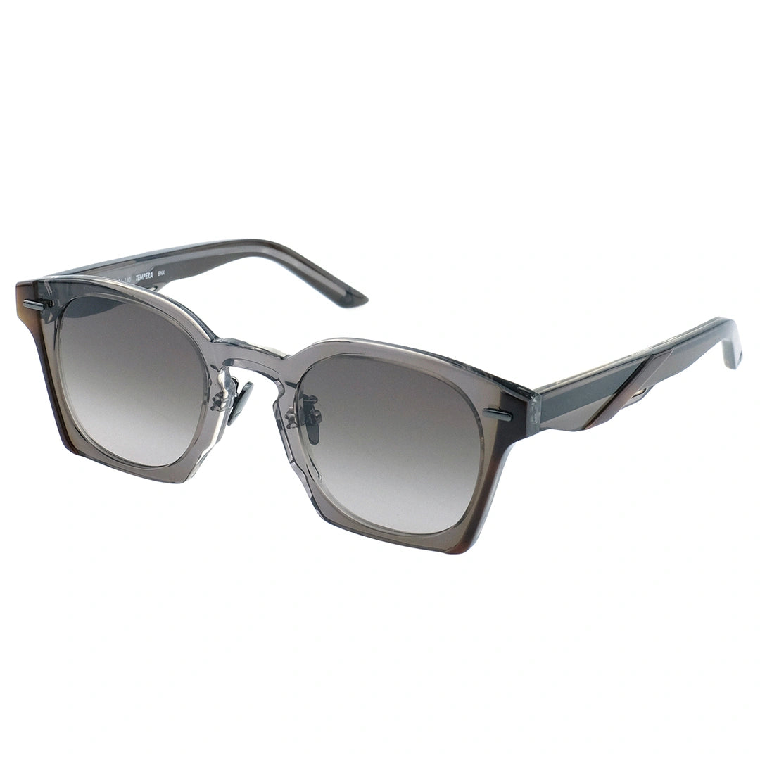 MYTH GREECE TEMPERA square clear sunglasses grey lens crystal and metal frame with adjustable nose pad womens and mens