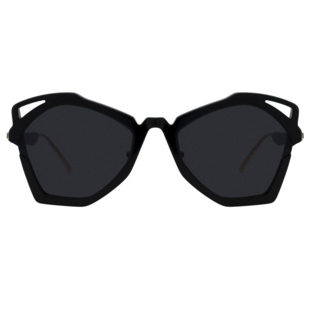MYTH GREECE WAKER all black sunglasses geometric cat eye shape  with adjustable nose pad mens and womens 
