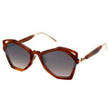 MYTH GREECE WAKER sunglasses geometric cat eye shape  and brown frame gold metal temple with adjustable nose pad mens and womens 