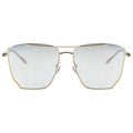 MYTH GREECE WHISKER square light grey sunglasses, gold metal frame sunglasses, with adjustable nose pad mens and womens 
