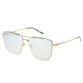 MYTH GREECE WHISKER square light grey sunglasses, gold metal frame sunglasses, with adjustable nose pad mens and womens 