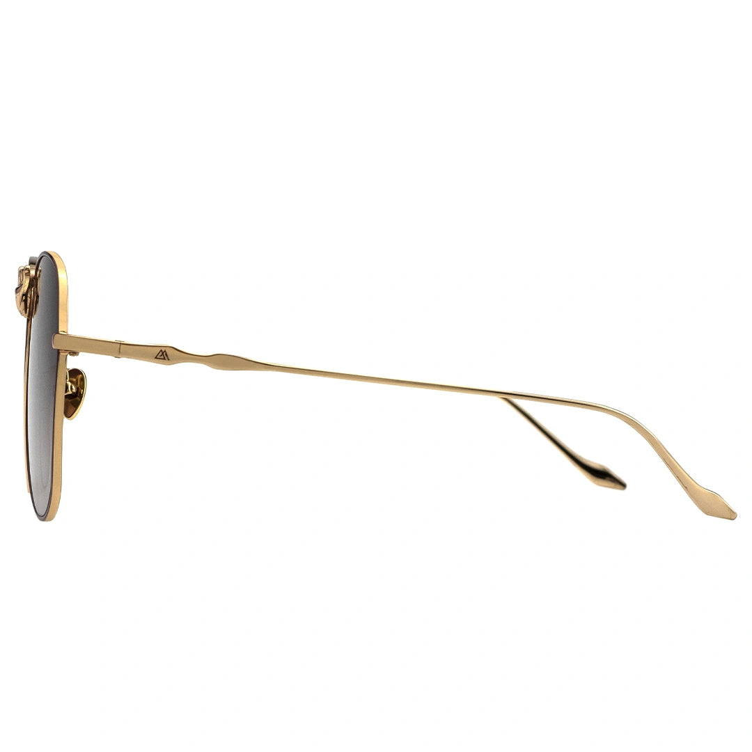 MYTH GREECE YIN YANG retro aviator sunglasses brown lens thin gold metal frame with adjustable nose pad mens and womens